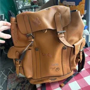 Coach | Bags | Coach Brown Leather Backpack With Buckle  display picture 1